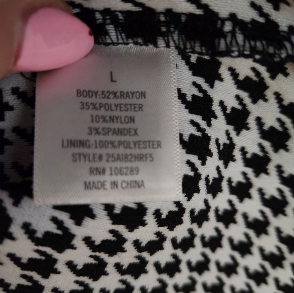 NWT Francesca Houndstooth Dress Size Large - Picture 7 of 7